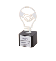 Trophée personnalisé 2024 pour récompenses de football, en métal et bois, écologique, haute qualité, imprimé en typographie, à bas prix pour salons professionnels