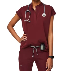Nuevo Diseño de Última Moda, Uniformes Médicos Unisex Elegantes, Conjuntos de Uniformes de Enfermería, Tejido de Spandex/Poliéster de Alta Calidad, Manga Corta - Product Image 5