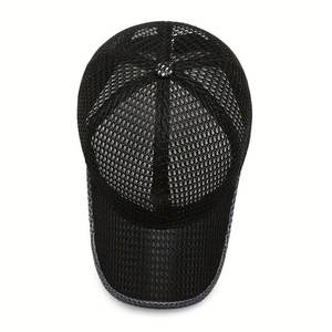 หมวกเบสบอลสีดำคลาสสิก5 & 6ผ้าคอตตอนปักโลโก้ตามสั่ง100% - Product Image 5