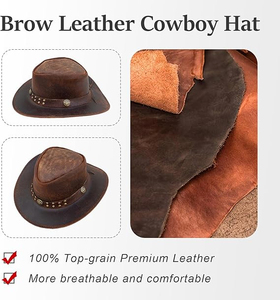 Sombrero de Vaquero Clásico Occidental para Hombre y Mujer, Sombrero de Vaquera de Ala Ancha de Fieltro para Rancho, Rodeo, Uso en Exteriores, Logotipo Personalizado, Venta al por Mayor - Product Image 6