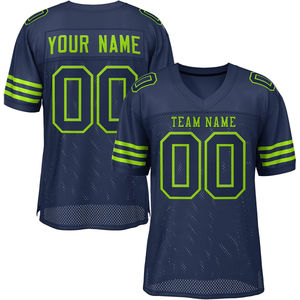 T-shirts de football américain haute performance en gros, manches courtes, respirants, de bonne qualité, unisexe adulte, en polyester - Product Image 1