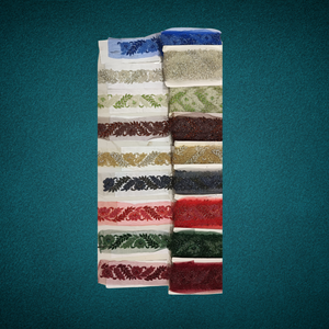 Tela de encaje bordado Floral colorido patrón intrincado Ajuste de tul Elegante ropa de boda de gama alta decoraciones de vestido de boda - Product Image 1