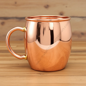 Lujosa taza de mula de Moscú de cobre de 16oz, taza de café de Metal resistente personalizada con asa para entusiastas del hogar y el Bar - Product Image 2