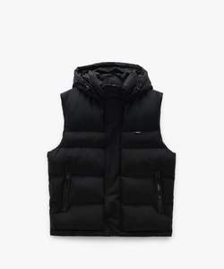 Veste matelassée à capuche unisexe de haute qualité avec fermeture éclair, personnalisable, résistante à l'eau/au vent, décontractée, avec logo sur le devant - Product Image 2