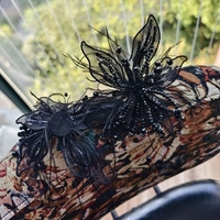 Super fée lourde faite à la main dentelle blanche fleur plume épingle à cheveux mariée accessoires de mariage pince latérale belle coiffure