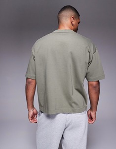 Camiseta gráfica para hombre ODM OEM 95% algodón cuello redondo manga corta gris Marga color directo de fábrica precio camiseta para hombre - Product Image 4