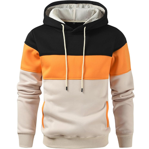 Meilleure vente Oversize Zip Up Logo personnalisé Bloc de couleur Plus Size Sweats à capuche lourds Pull à capuche pour hommes - Product Image 2