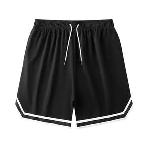 Pantalones cortos de poliéster en blanco de alta calidad, pantalones cortos de baloncesto con logotipo bordado personalizado de diseño Vintage para hombre - Product Image 5