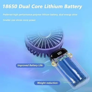 Refroidisseur d'air électrique N15, 5 vitesses, ventilateur turbo pliable à 90°, écran LED, double batterie au lithium, fabrication OEM personnalisée - Product Image 6