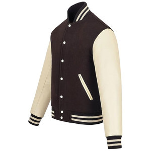 Chaquetas Letterman de Última Moda para Hombre, Chaqueta Universitaria de Béisbol para Chico con Mangas de Cuero Vacuno - Product Image 2