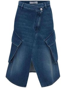 Minifalda vaquera asimétrica de cintura alta para mujer, estilo casual con cinturón cruzado y lazo, de algodón lavado a la piedra, estilo primavera - Product Image 4