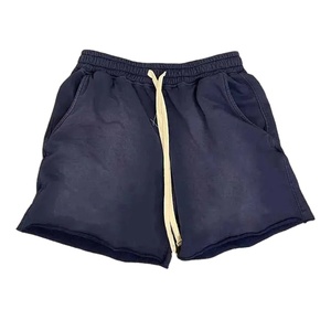 Shorts Homme 100% Coton Haute Qualité, Taille Élastique, Logo Personnalisé, Délavé à l'Acide, Style Décontracté, Motif Uni, Grammage Lourd, Livraison Rapide 2026 - Product Image 1