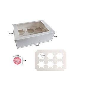 Paquete de 10 Cajas Ecológicas para Cupcakes, Portátiles y Pre-ensambladas, Suministros para Decoración de Pasteles - Product Image 3