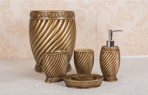 Ensemble de salle de bain en laiton, accessoires élégants pour comptoir, parfaits pour les intérieurs de salle de bain modernes et luxueux - Product Image 6