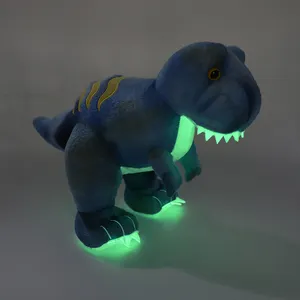 In magazzino 35cm incandescente morbido durevole divertimento bagliore nel buio dinosauro peluche animale luce notturna X Rex peluche peluche