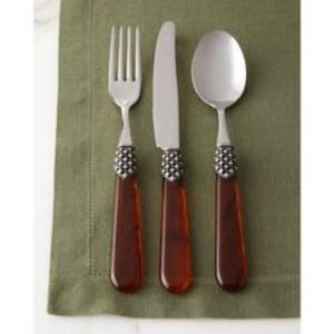 Juego de cubiertos con mango de resina elegante con acabado de alto pulido y agarre cómodo Ideal para comidas informales Cena fina - Product Image 3