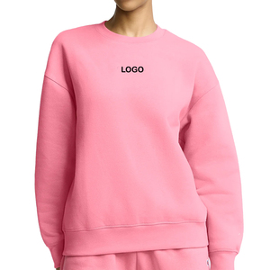 Sudadera Personalizada de Primera Calidad con Bordado Frontal, Cuello Redondo, para Hombre y Mujer, Mezcla de Algodón de Peso Medio, Interior Cepillado - Product Image 1