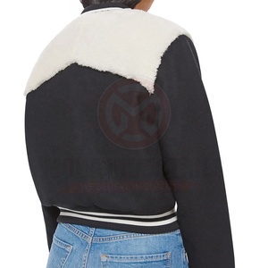 OEM Manufacturer High Quality Men Chenille Embroidery Leather Sleeves Custom Baseball Bomber Letterman Varsity High Street - Product Image 3