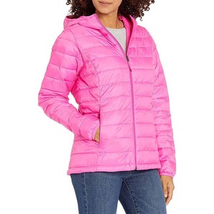 Veste d'hiver pour femmes en coton tricoté, respirante, matelassée, tendance, à logo personnalisé, rose, très vendue - Product Image 6