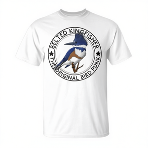 T-shirt Kingfisher Original Punk Bird avec ceinture, design artistique Kingfisher, vêtements promotionnels de qualité supérieure - Product Image 1