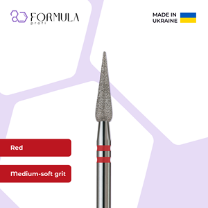 ดอกสว่านเจียรเล็บ OEM Diamond Drop รุ่น Formula Profi ขนาด 3.0 มม. สีแดง - Product Image 1