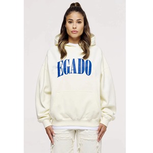 Sweat-shirt à capuche oversize pour femme, confortable, en velours, manches longues, pull, doux, ample, décontracté, streetwear, devant - Product Image 6