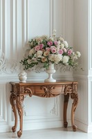 Table console en bois exquis avec un artisanat détaillé, idéale pour les maisons de style antique ou vintage