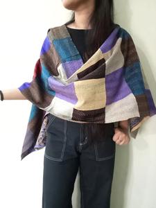 Sarongs indio hecho a mano bufandas de seda estola reversible vintage kantha silenciador surtido Patchwork bufanda de seda kantha estola - Product Image 4