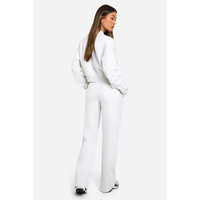 Ensemble de survêtements d'hiver 100% coton pour femmes avec logo en strass pantalon de jogging et sweat-shirt de survêtement deux pièces
