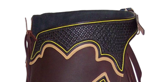 Conception usinée de flore de chaps en cuir de Cowboy réglable de haute performance pour l'équitation prix fortement durable et raisonnable - Product Image 2