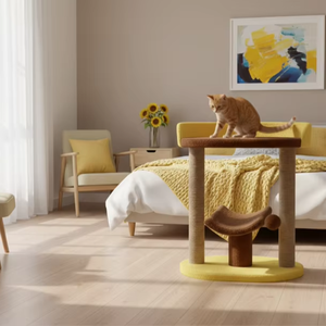 High-quality Amistar Sunny Mocha <b>Cat</b> Tower <b>scratching</b> <b>post</b> <b>for</b> <b>cats</b> of all sizes and breeds. - Product Image 1