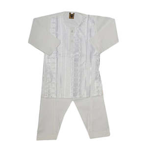 Combinaisons kurta shalwar pour nouveau-nés garçons - Blanc - Product Image 3