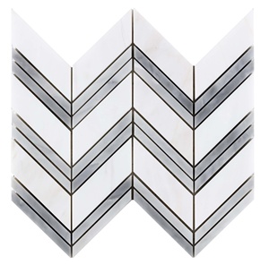 Carrelage hexagonal en marbre Bianco Dolomite, finition polie, imperméable, pour mur et sol de salle de bain, design minimaliste - Product Image 5