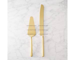 ชุดมีดหั่นเค้กสแตนเลสสตีลและเรซินสุดหรูพร้อมอุปกรณ์ขัดผิวด้านสำหรับเสิร์ฟเค้ก - Product Image 5