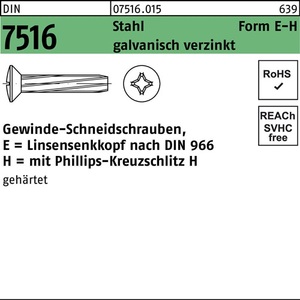 สกรูเกลียวปล่อย7516 Lico PH EM ทำจากเหล็ก8x20-H แพ็ค250ชิ้น - Product Image 1