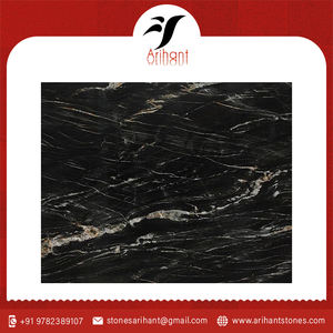 Carreaux de sol et de mur en granit noir de haute qualité Dalle de granit poli au design moderne Origine indienne exquise - Product Image 2