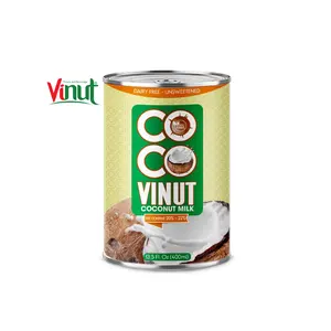 400ml 주석 VINUT 코코넛 우유 요리 20-22% 지방 베트남 유통 수출
