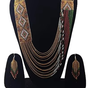 Collar de cuentas de resina hecho a mano para mujer - Product Image 1