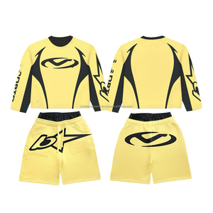 Conjunto de Ropa para Hombre, Verano, Algodón, Holgado, Informal, Dos Piezas, Camiseta y Pantalones Cortos de Playa, Traje Estampado de 2 Piezas para Hombre - Product Image 6