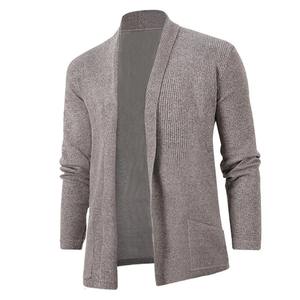 Nouveau rétro hommes pull hommes Cardigan couture contraste couleur à manches longues Slim Fit pull veste vêtements d'extérieur Fit pull manteau - Product Image 5