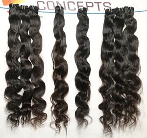 100% paquets de vague de corps vierges bruts cuticule alignée naturel temple indien Extensions de cheveux humains lâche Style de vague profonde prix - Product Image 4