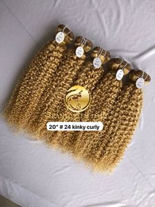 La mejor calidad 20 "#24 Color Kinky Curly Paquete al por mayor Raw Indian Temple Directo de la máquina de La India Cabello humano de doble trama - Product Image 6