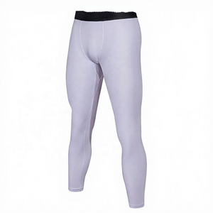 Leggings de Compresión Largos para Hombre, Color Sólido, Cintura Elástica, Material de Spandex y Nailon - Product Image 1
