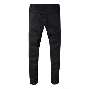 Prix d'usine, denim personnalisé de haute qualité, jeans strass décontractés, rue hip hop déchiré en détresse sous le pantalon strass - Product Image 2