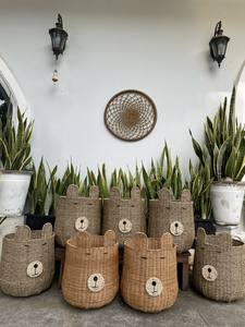 Precio de fábrica, organizador multiusos moderno ecológico para niños, elegante cesta de almacenamiento de ratán Natural tejida a mano con forma de Animal - Product Image 5