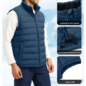 Stand Collar transpirable burbuja Puffer chaleco deportes invierno al aire libre sin mangas calidad única Puffer chaleco para hombres - Product Image 5