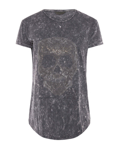 Camiseta con estampado de diamantes de imitación para mujer con logotipo personalizado de verano de alta calidad, ropa informal, camisetas transpirables - Product Image 4