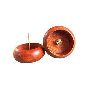 Bowl Design Mango <b>Wooden</b> Table Decoration Home Office Fragrance Vintage Incense Stick Holder Handmade Incense Burner - Product Image 2