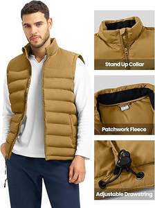 Chaleco Acolchado de 220g para Hombre, Venta Directa de Fábrica, Superventas, Ropa Exterior Casual de Invierno, Alta Calidad, Transpirable, Personalizable, con Cierre y Cuello en V - Product Image 2