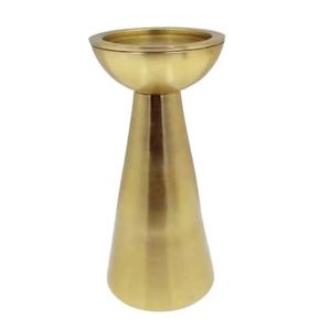 Wholesale Bulk Unique Design Iron Home Decorative Metal Candle <b>Stand</b> Matt Brass Finishing Handmade Candle Jar - Product Image 4